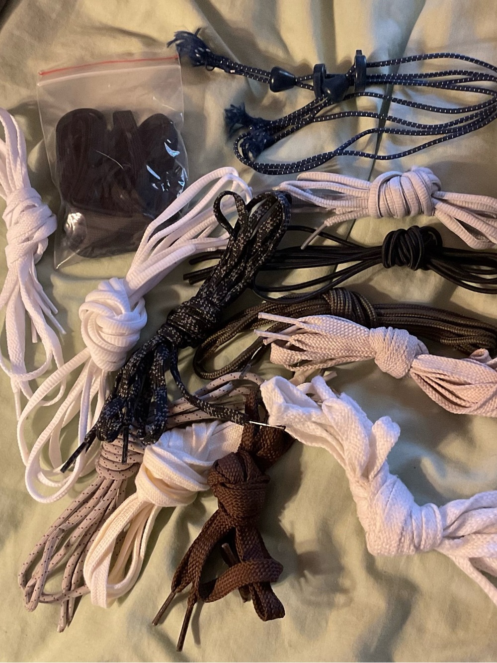 Assorted New Shoelace & Cord sets - White, Black, Brown, Navy and more! NEW!